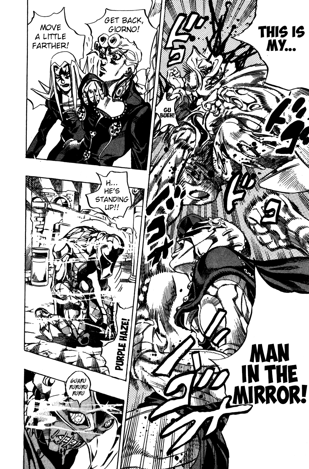 Jojo's Bizarre Adventure Part 5 - Vento Aureo - Vol.5 Chapter 41: Man In The Mirror And Purple Haze Part 2