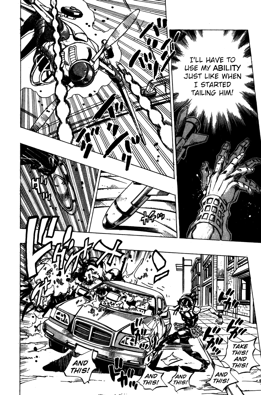 Jojo's Bizarre Adventure Part 5 - Vento Aureo - Vol.4 Chapter 32: Narancia's Aerosmith Part 2