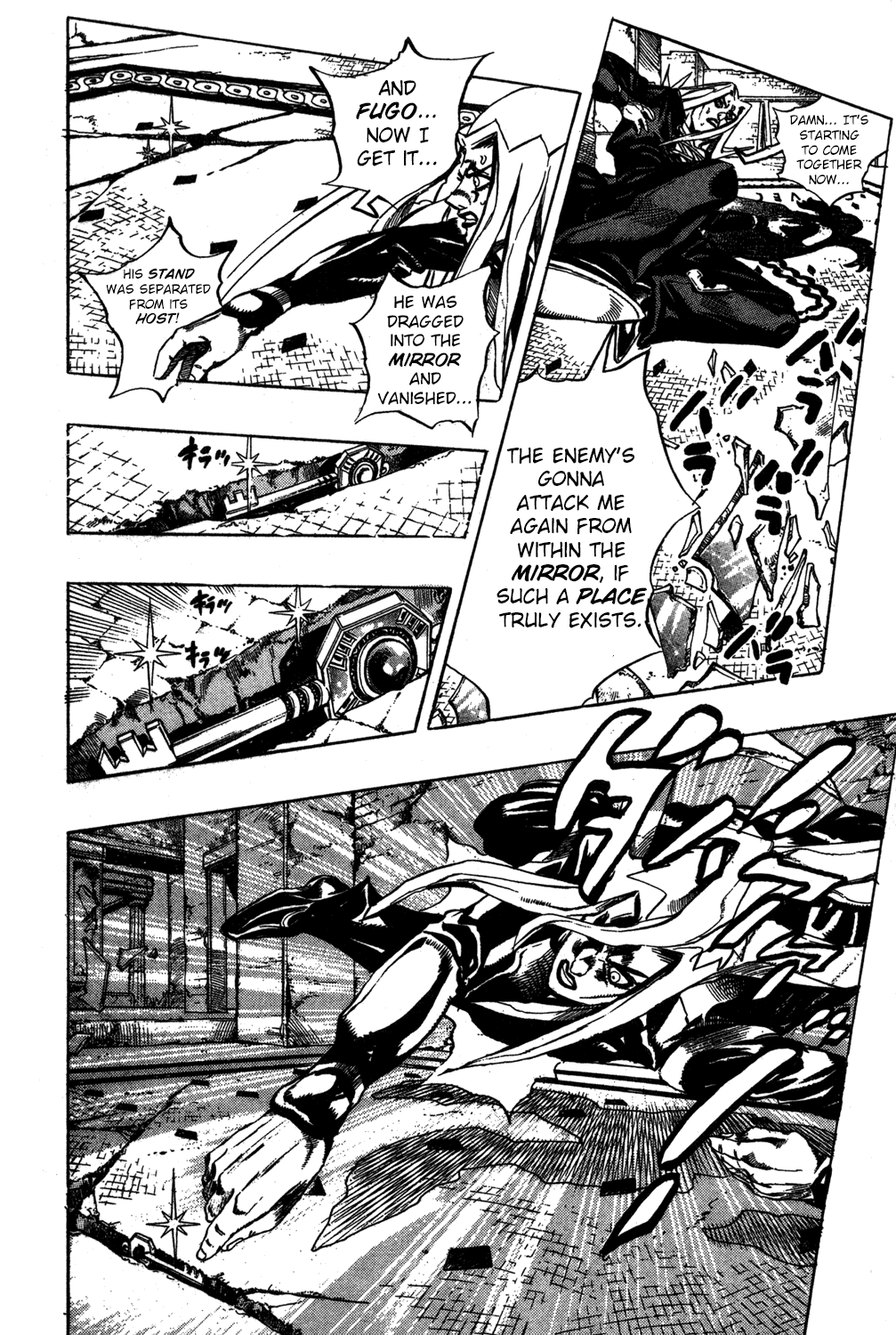 Jojo's Bizarre Adventure Part 5 - Vento Aureo - Vol.6 Chapter 43: Man In The Mirror And Purple Haze Part 4