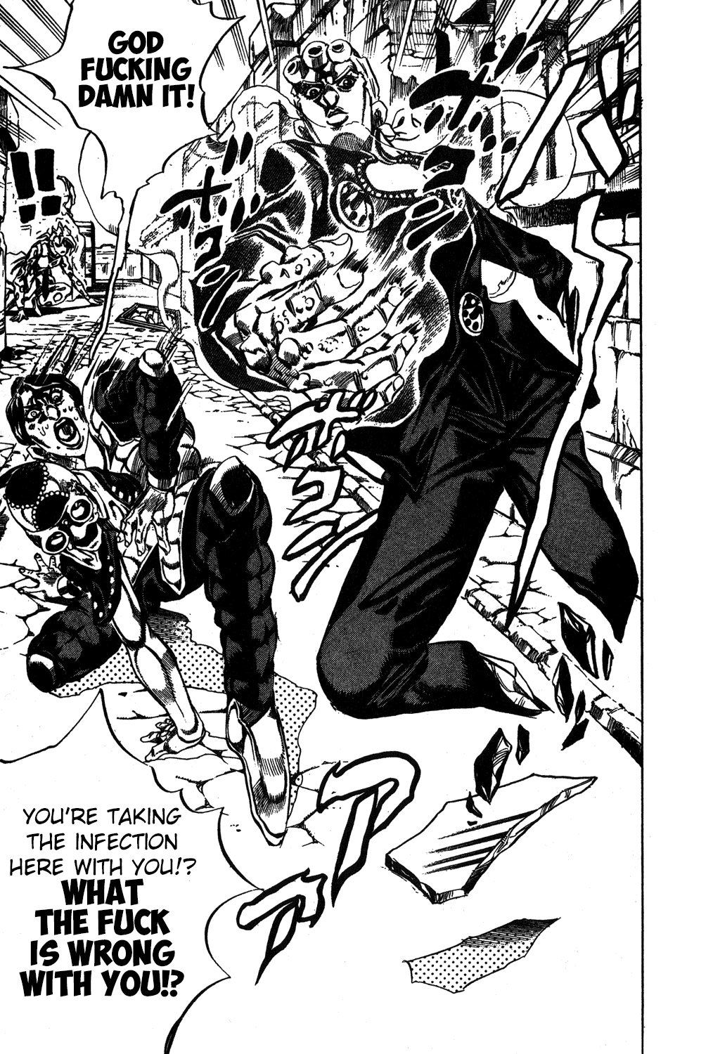 Jojo's Bizarre Adventure Part 5 - Vento Aureo - Vol.6 Chapter 45: Man In The Mirror And Purple Haze Part 6