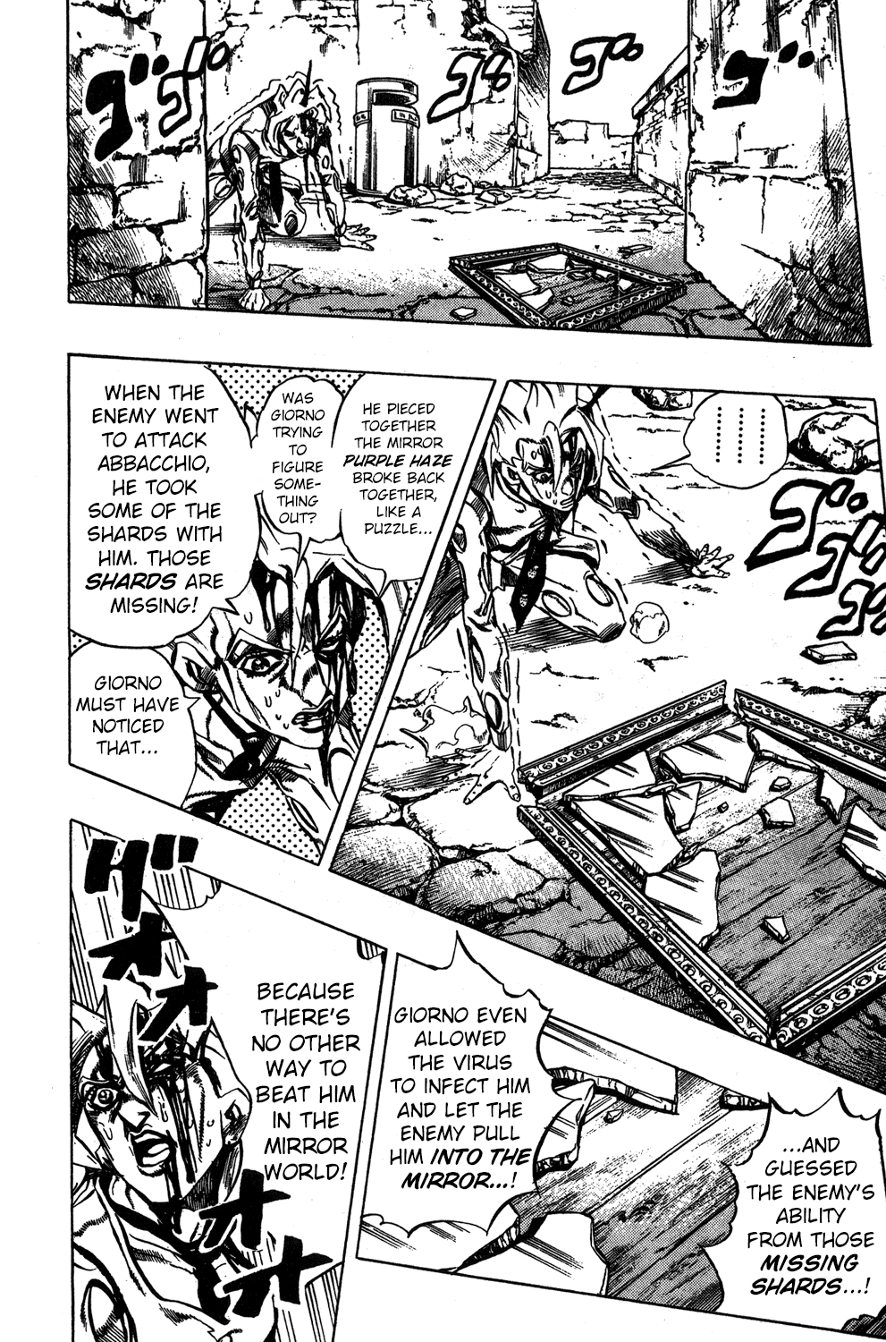 Jojo's Bizarre Adventure Part 5 - Vento Aureo - Vol.6 Chapter 45: Man In The Mirror And Purple Haze Part 6