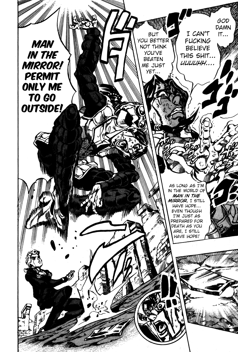 Jojo's Bizarre Adventure Part 5 - Vento Aureo - Vol.6 Chapter 45: Man In The Mirror And Purple Haze Part 6