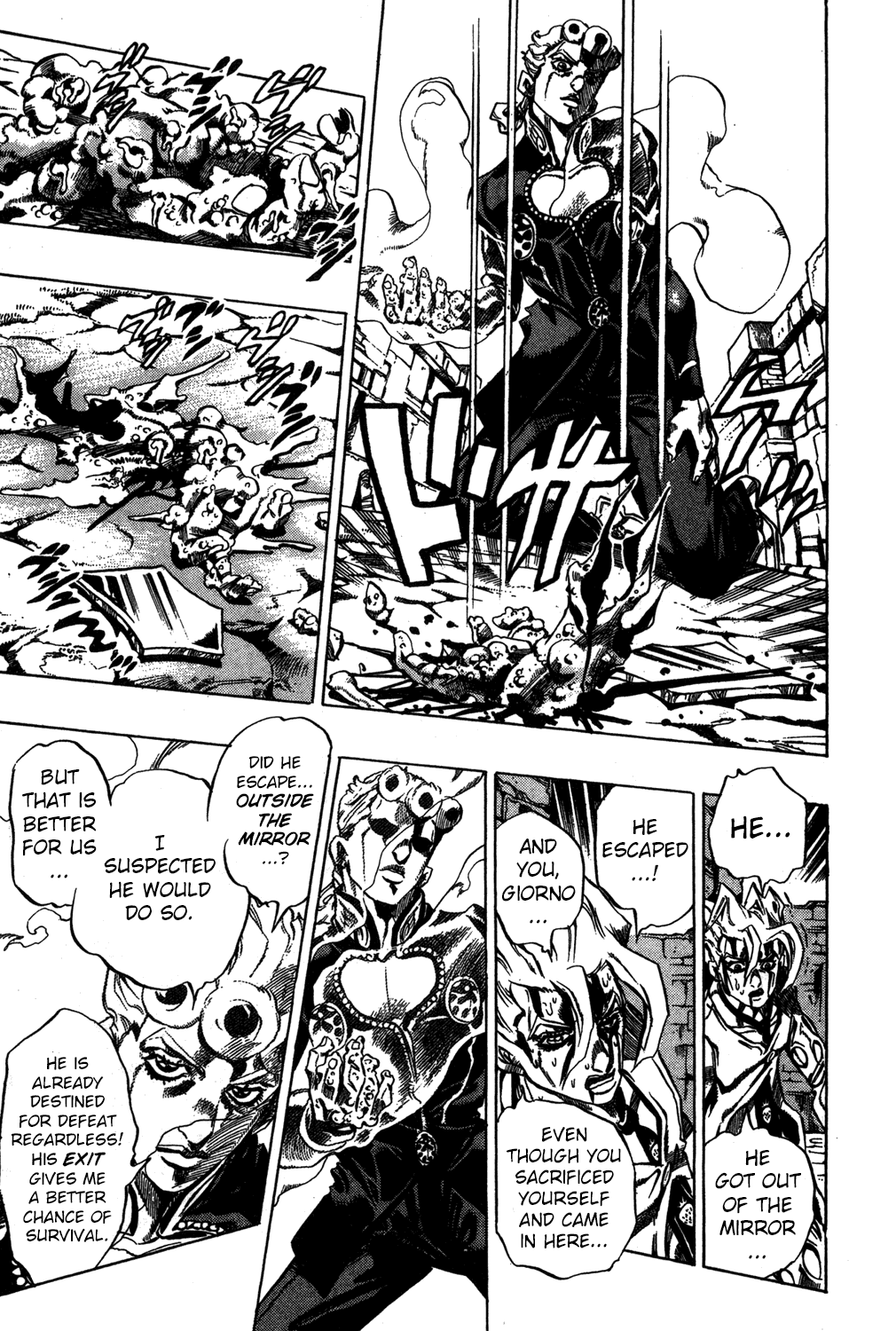 Jojo's Bizarre Adventure Part 5 - Vento Aureo - Vol.6 Chapter 45: Man In The Mirror And Purple Haze Part 6