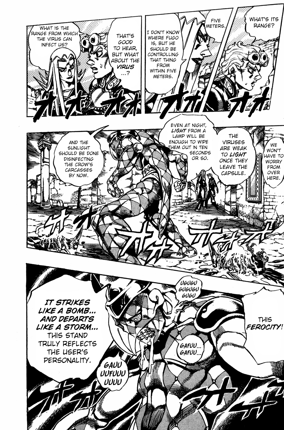 Jojo's Bizarre Adventure Part 5 - Vento Aureo - Vol.5 Chapter 42: Man In The Mirror And Purple Haze Part 3