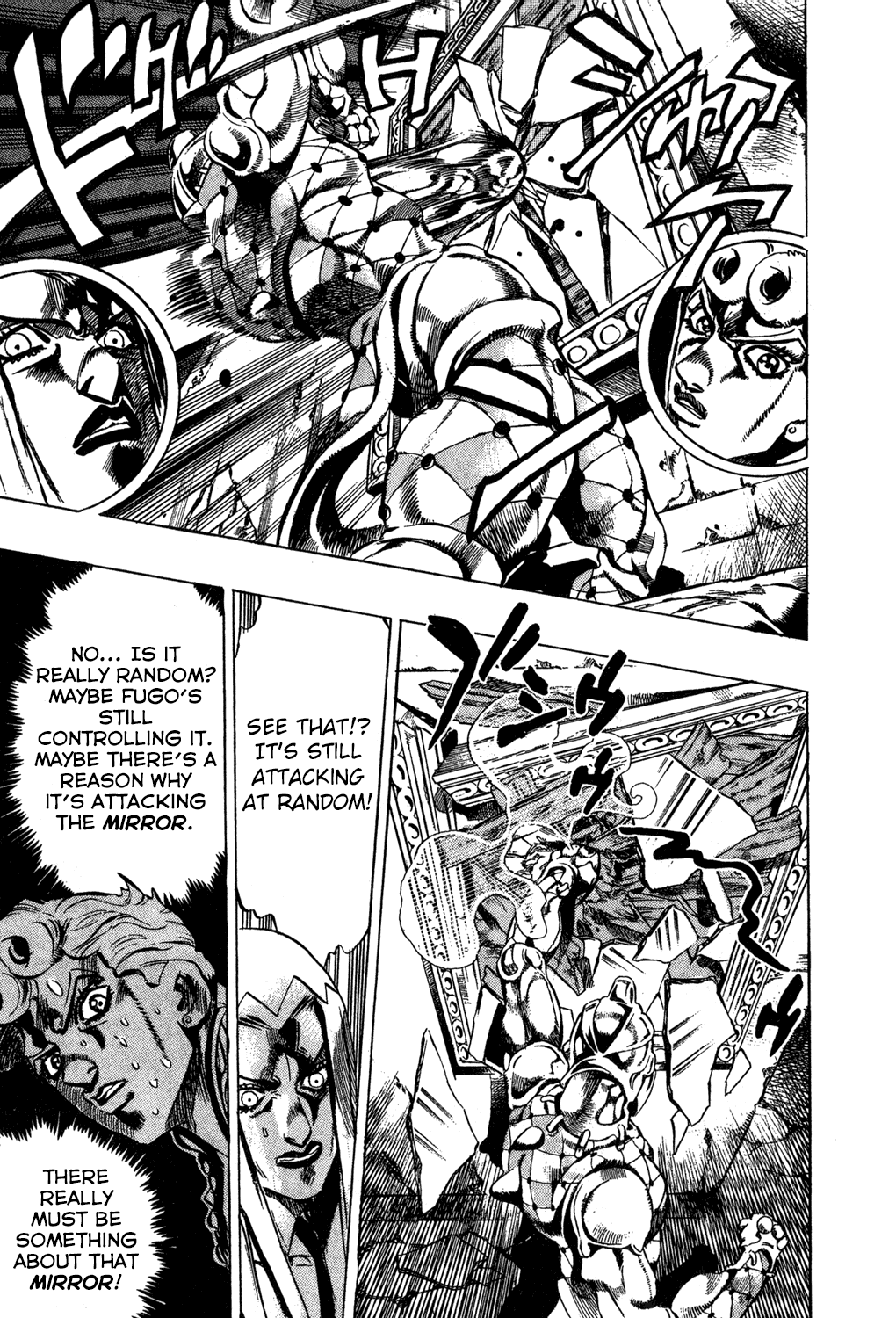 Jojo's Bizarre Adventure Part 5 - Vento Aureo - Vol.5 Chapter 42: Man In The Mirror And Purple Haze Part 3