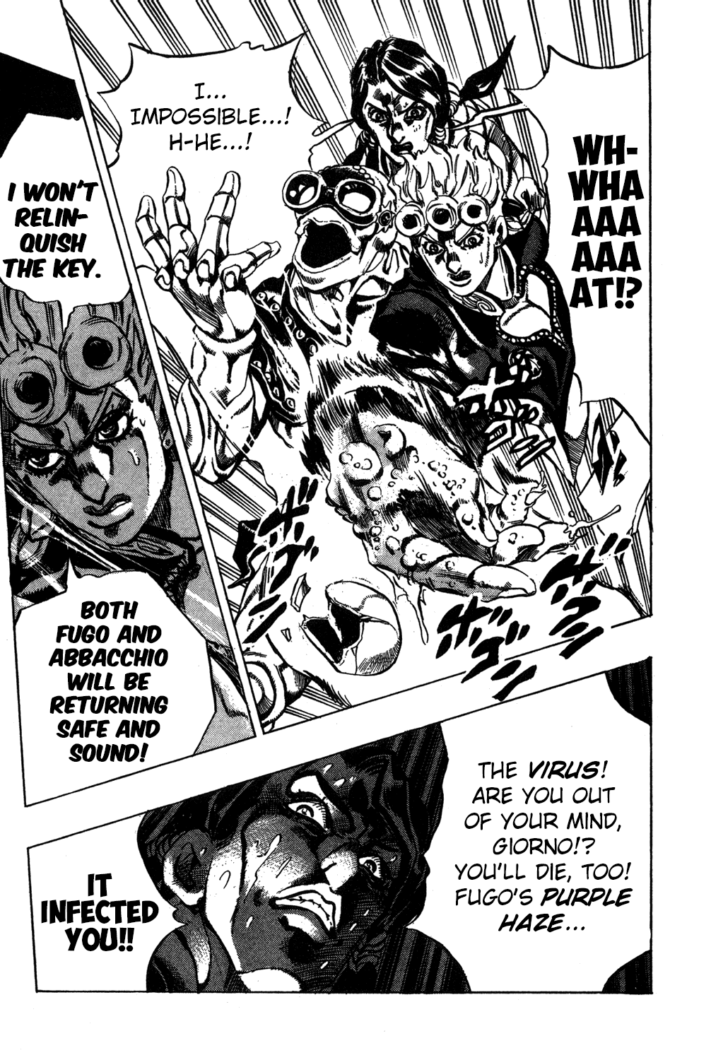 Jojo's Bizarre Adventure Part 5 - Vento Aureo - Vol.6 Chapter 44: Man In The Mirror And Purple Haze Part 5