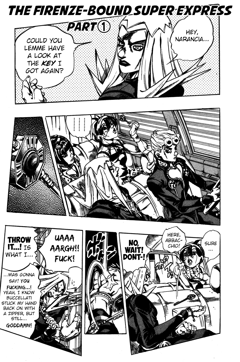 Jojo's Bizarre Adventure Part 5 - Vento Aureo - Vol.6 Chapter 47: The Firenze-Bound Super Express Part 1