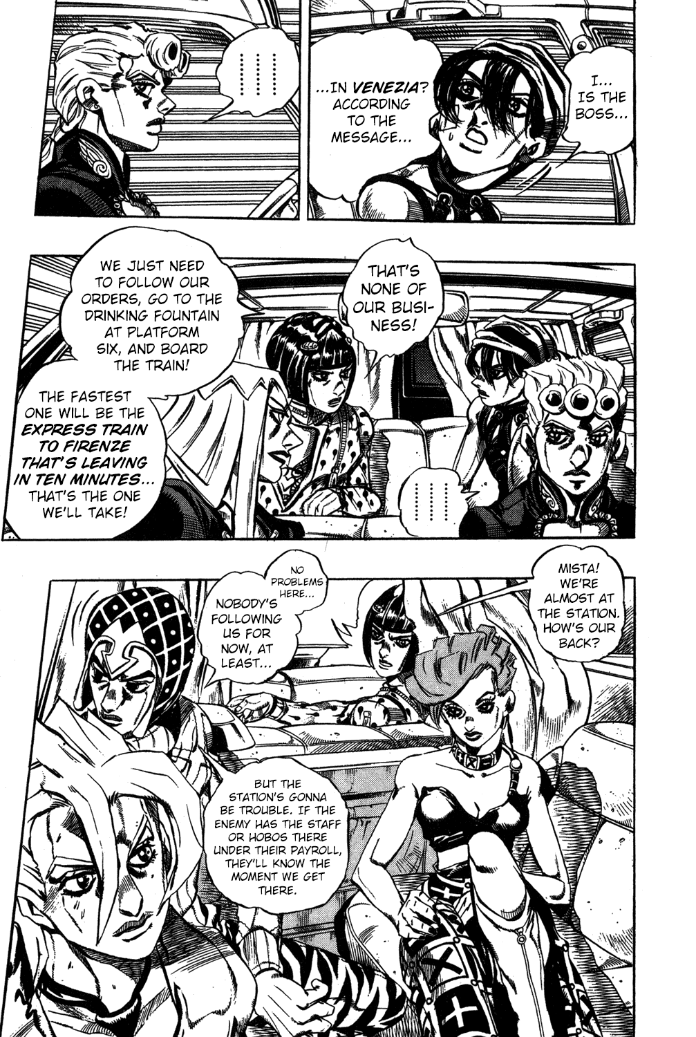 Jojo's Bizarre Adventure Part 5 - Vento Aureo - Vol.6 Chapter 47: The Firenze-Bound Super Express Part 1