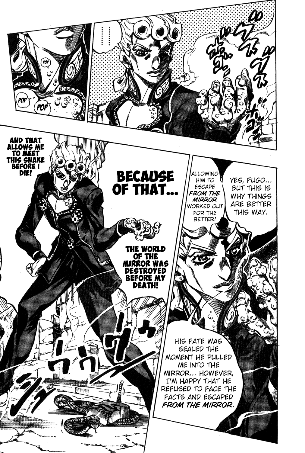 Jojo's Bizarre Adventure Part 5 - Vento Aureo - Vol.6 Chapter 46: Man In The Mirror And Purple Haze Part 7