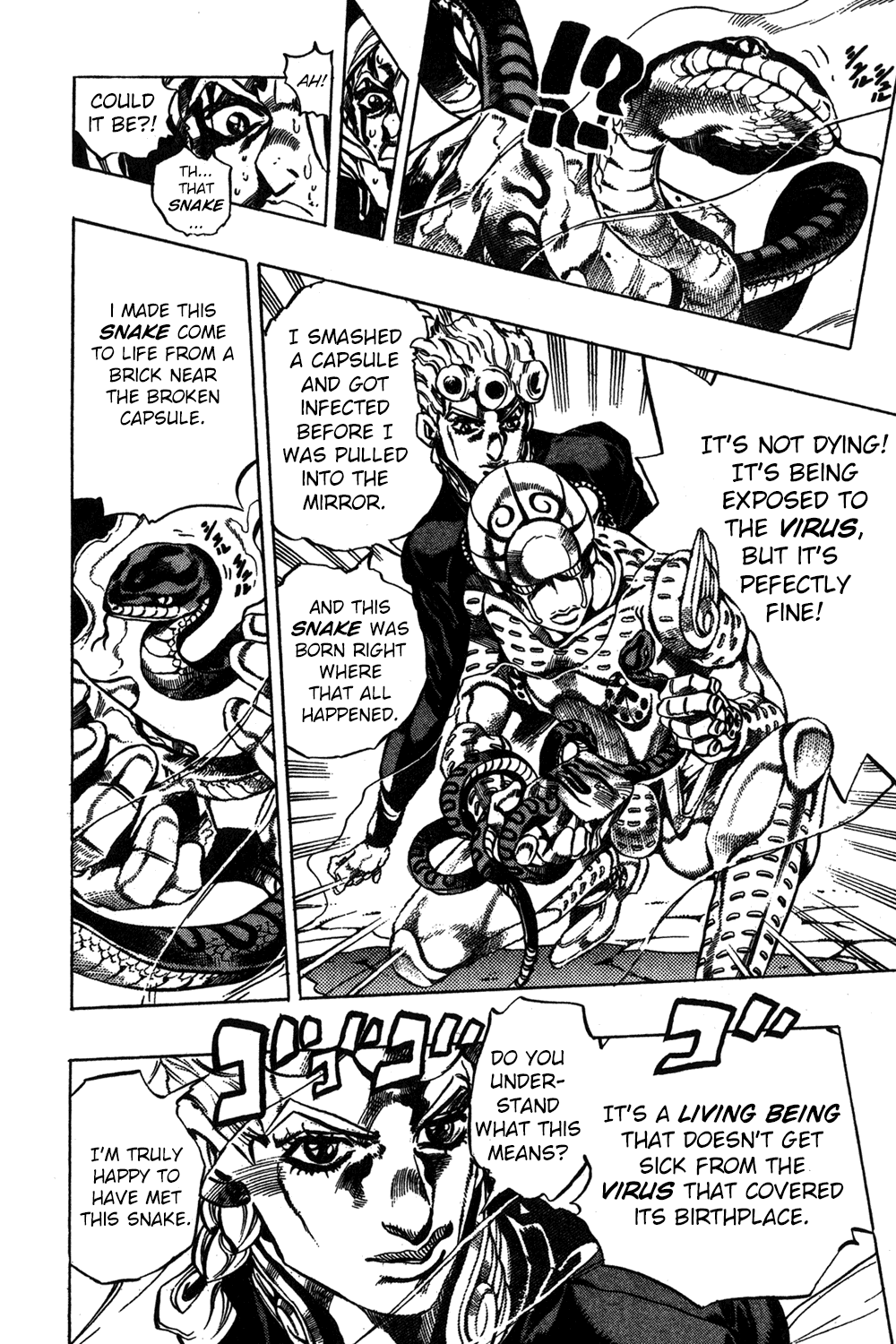 Jojo's Bizarre Adventure Part 5 - Vento Aureo - Vol.6 Chapter 46: Man In The Mirror And Purple Haze Part 7