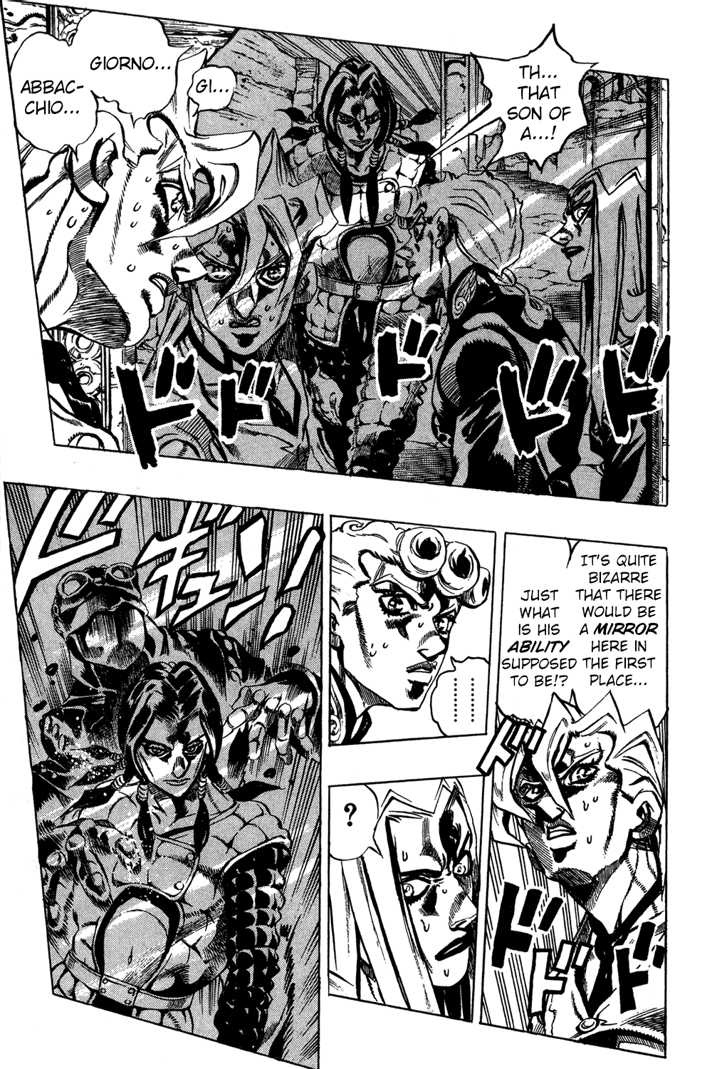 Jojo's Bizarre Adventure Part 5 - Vento Aureo - Vol.5 Chapter 40: Man In The Mirror And Purple Haze Part 1