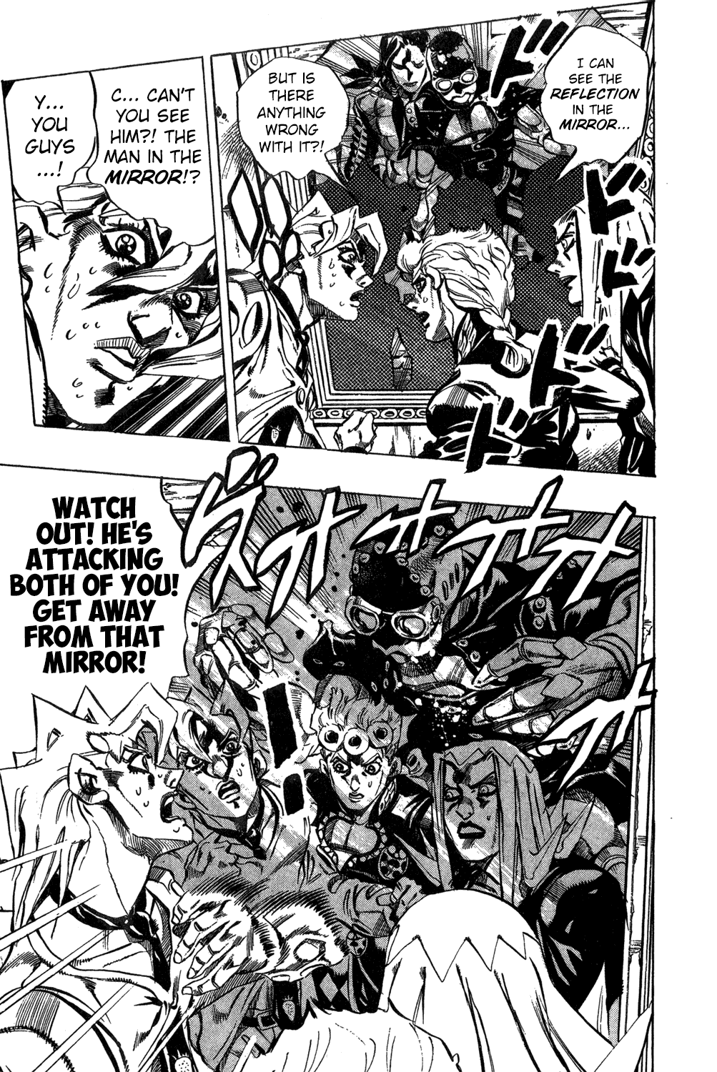 Jojo's Bizarre Adventure Part 5 - Vento Aureo - Vol.5 Chapter 40: Man In The Mirror And Purple Haze Part 1