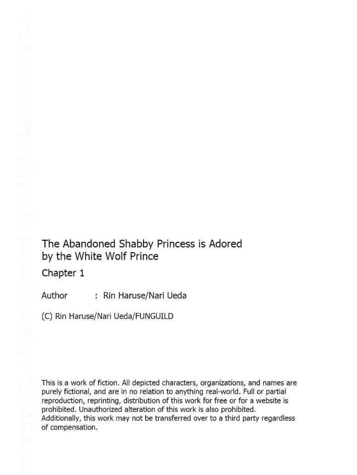 The Abandoned Shabby Princess Is Adored By The White Wolf Prince - Chapter 1