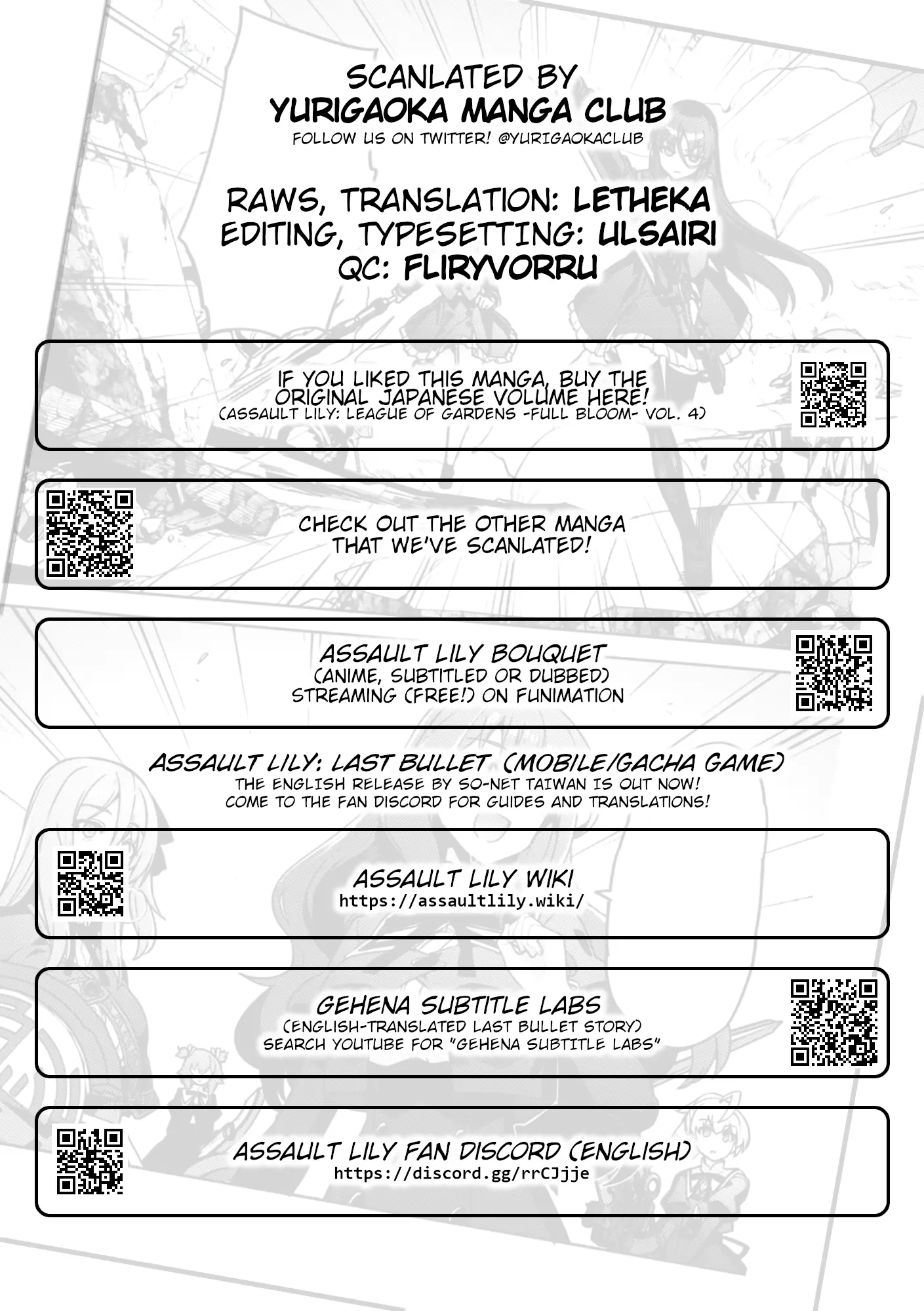 Assault Lily: League Of Gardens -Full Bloom- - Vol.4 Chapter 22: The Two Finish Shots