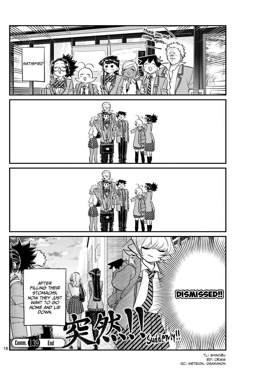 Komi-San Wa Komyushou Desu - Vol.10 Chapter 139: Suddenly