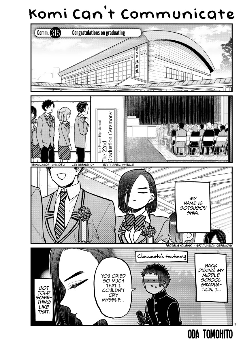 Komi-San Wa Komyushou Desu - Chapter 315: Congratulations On Graduating