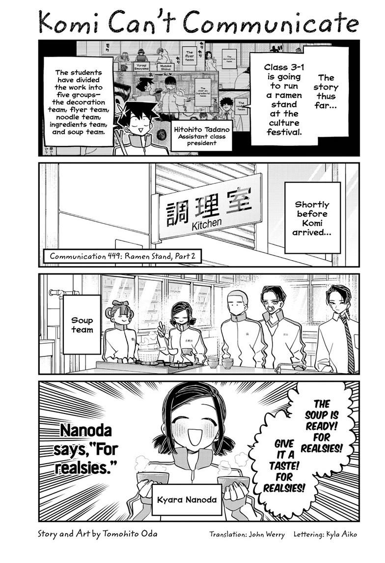 Komi-San Wa Komyushou Desu - Chapter 449