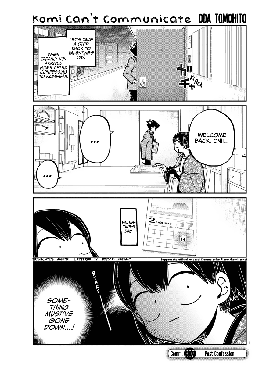 Komi-San Wa Komyushou Desu - Chapter 307: Post-Confession