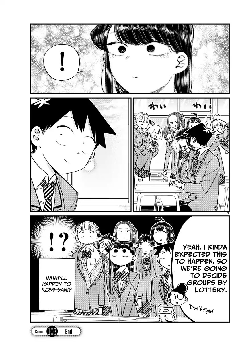 Komi-San Wa Komyushou Desu - Vol.8 Chapter 103.5: Deciding The Groups For The Field Trip's Continuation