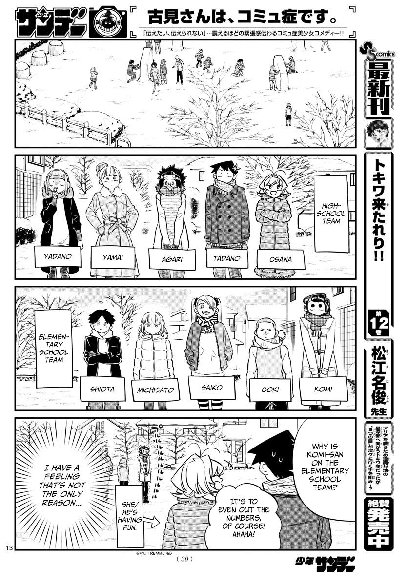 Komi-San Wa Komyushou Desu - Vol.7 Chapter 90: Snowball Fight