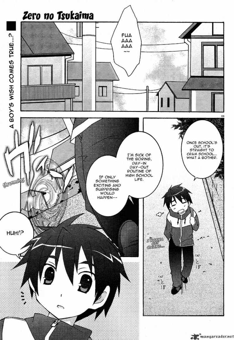 Zero No Tsukaima - Chapter 1 : I Am A Familiar