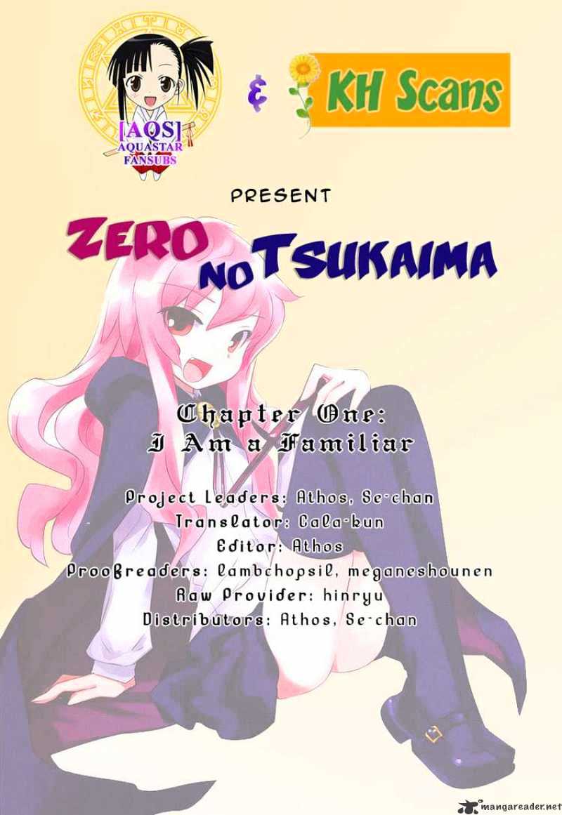 Zero No Tsukaima - Chapter 1 : I Am A Familiar