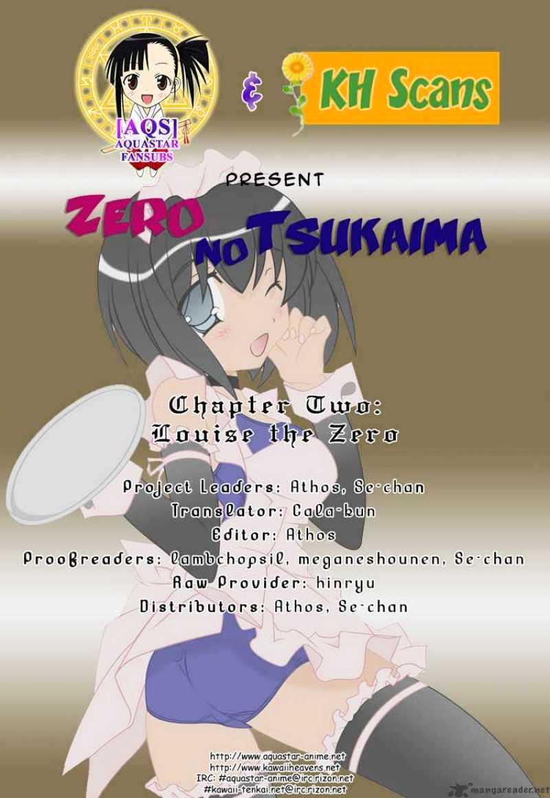 Zero No Tsukaima - Chapter 2 : Louise The Zero