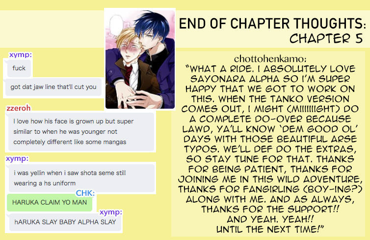 Sayonara Alpha - Chapter 5