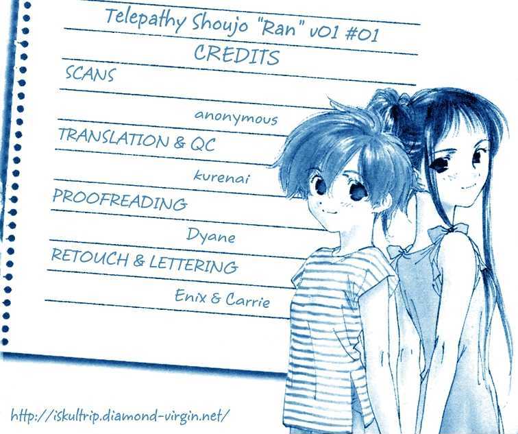 Telepathy Shoujo "Ran" - Vol.1 Chapter 1 : The New Girl