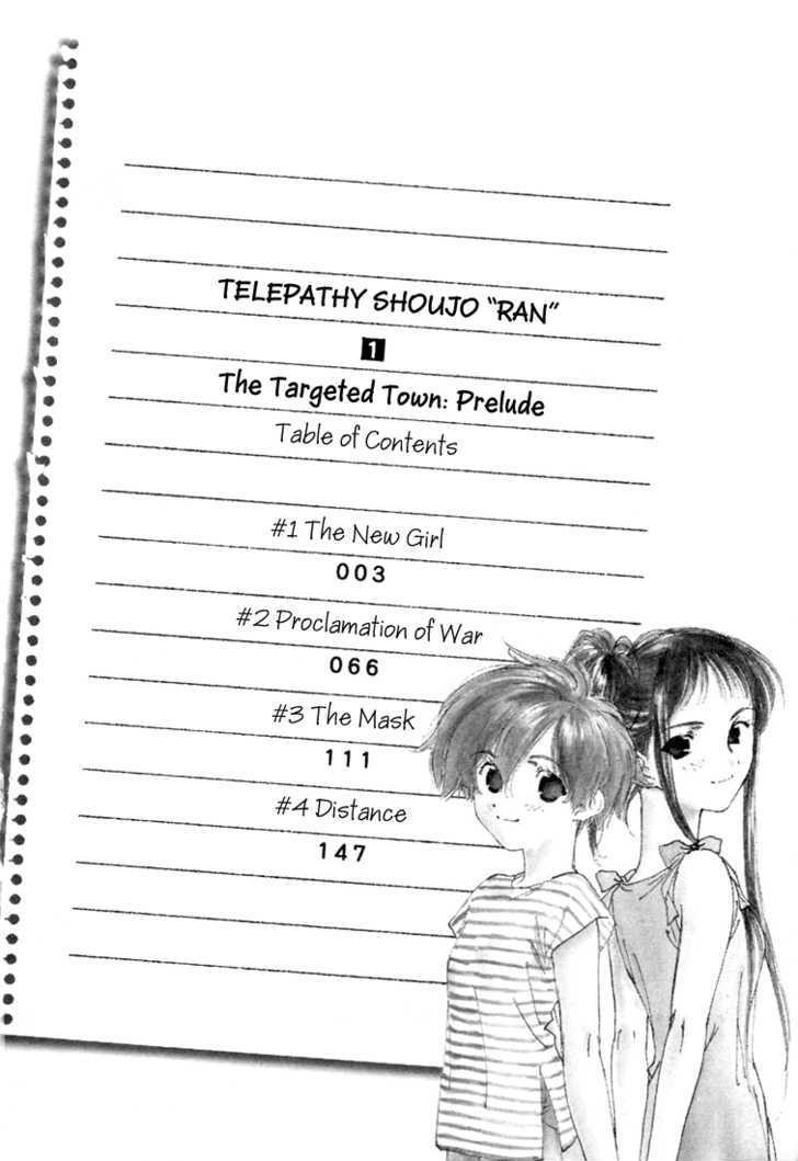 Telepathy Shoujo "Ran" - Vol.1 Chapter 1 : The New Girl