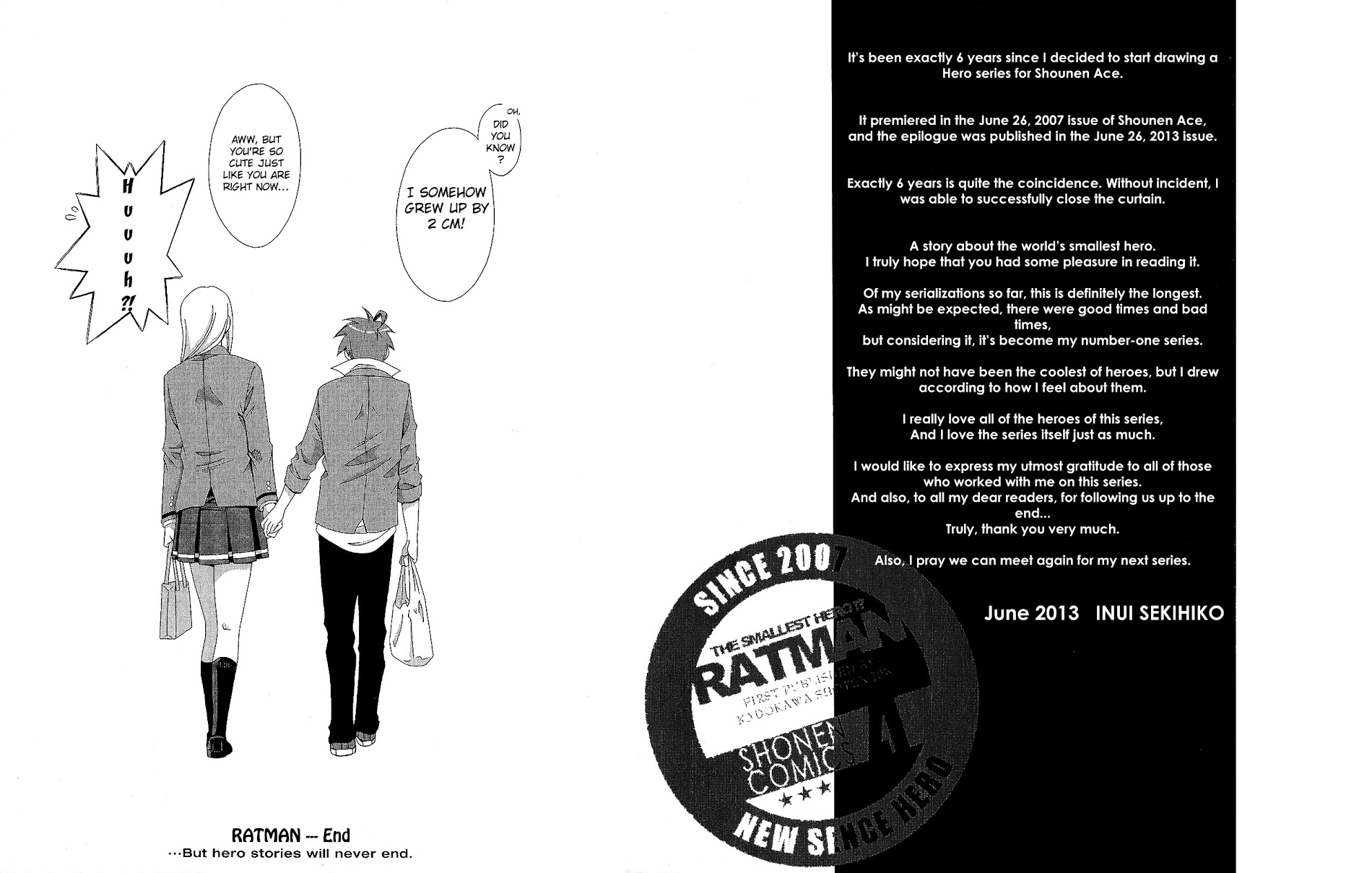 Ratman - Vol.12 Chapter 60 : When It Was Depended On You + Epilogue [End]