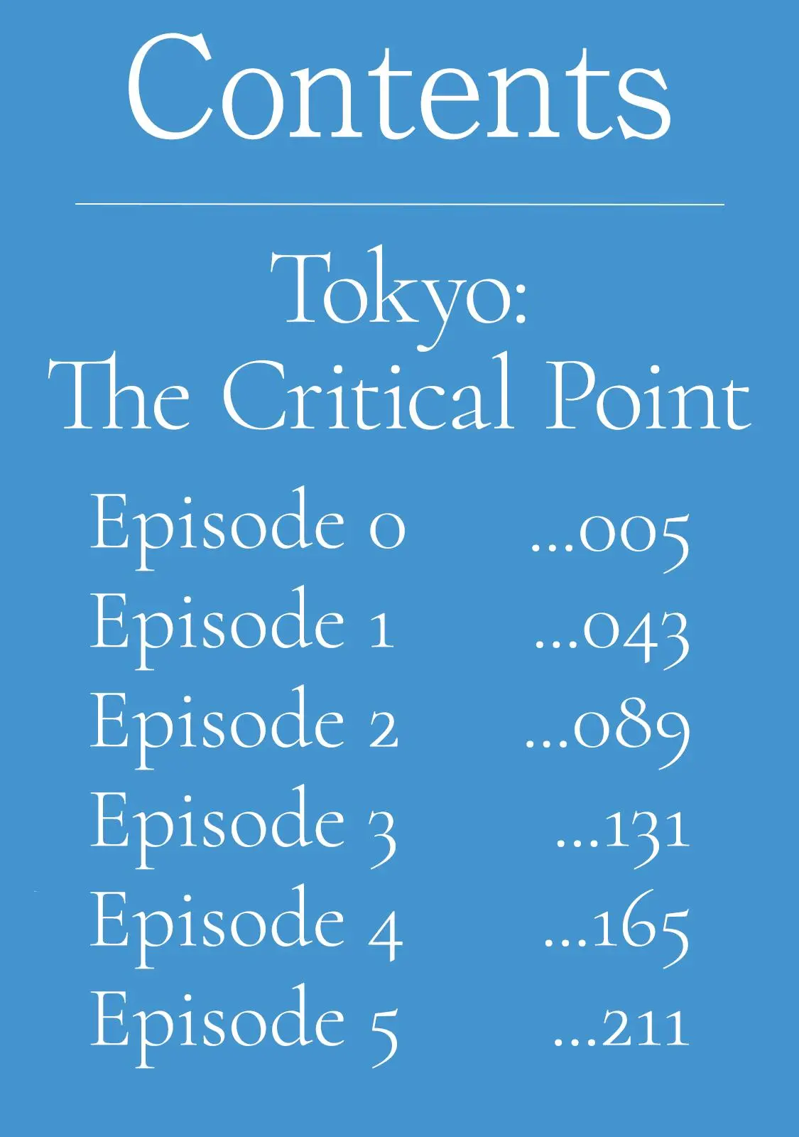 Tokyo: The Critical Point - Vol.1  Chapter 0