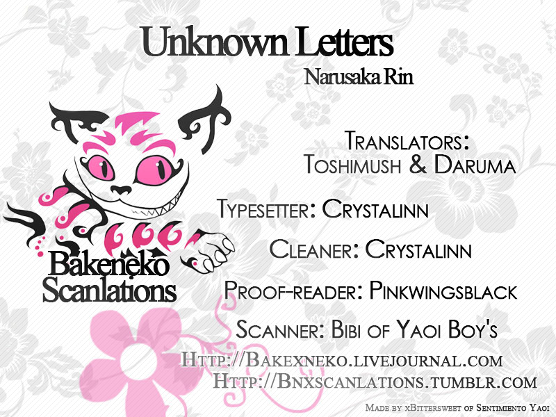 Unknown Letters - Chapter V2 : [Oneshot]