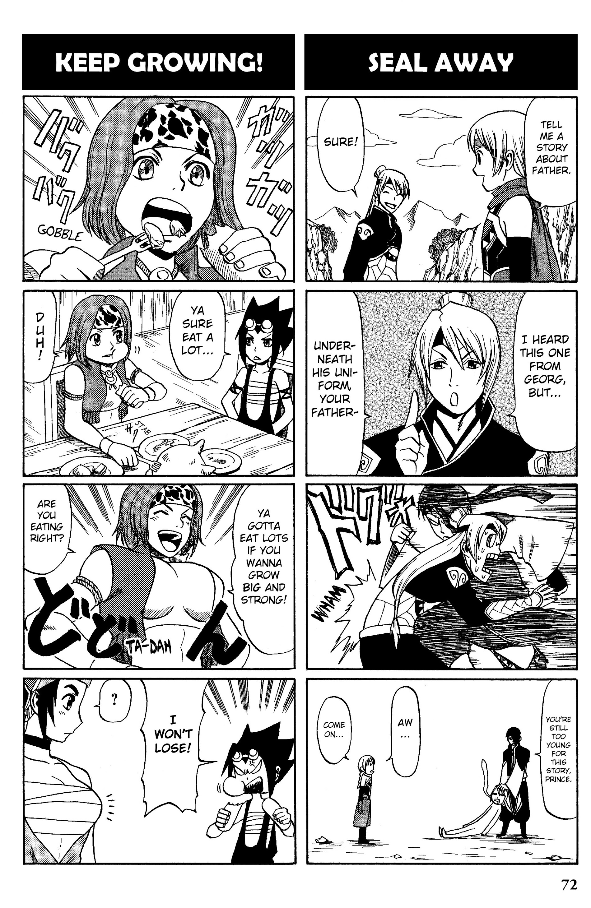 Gensou Suikoden V: 4-Koma Manga - Vol.1 Chapter 10 : Everyone Has Something [Kikuchiyo Anko]