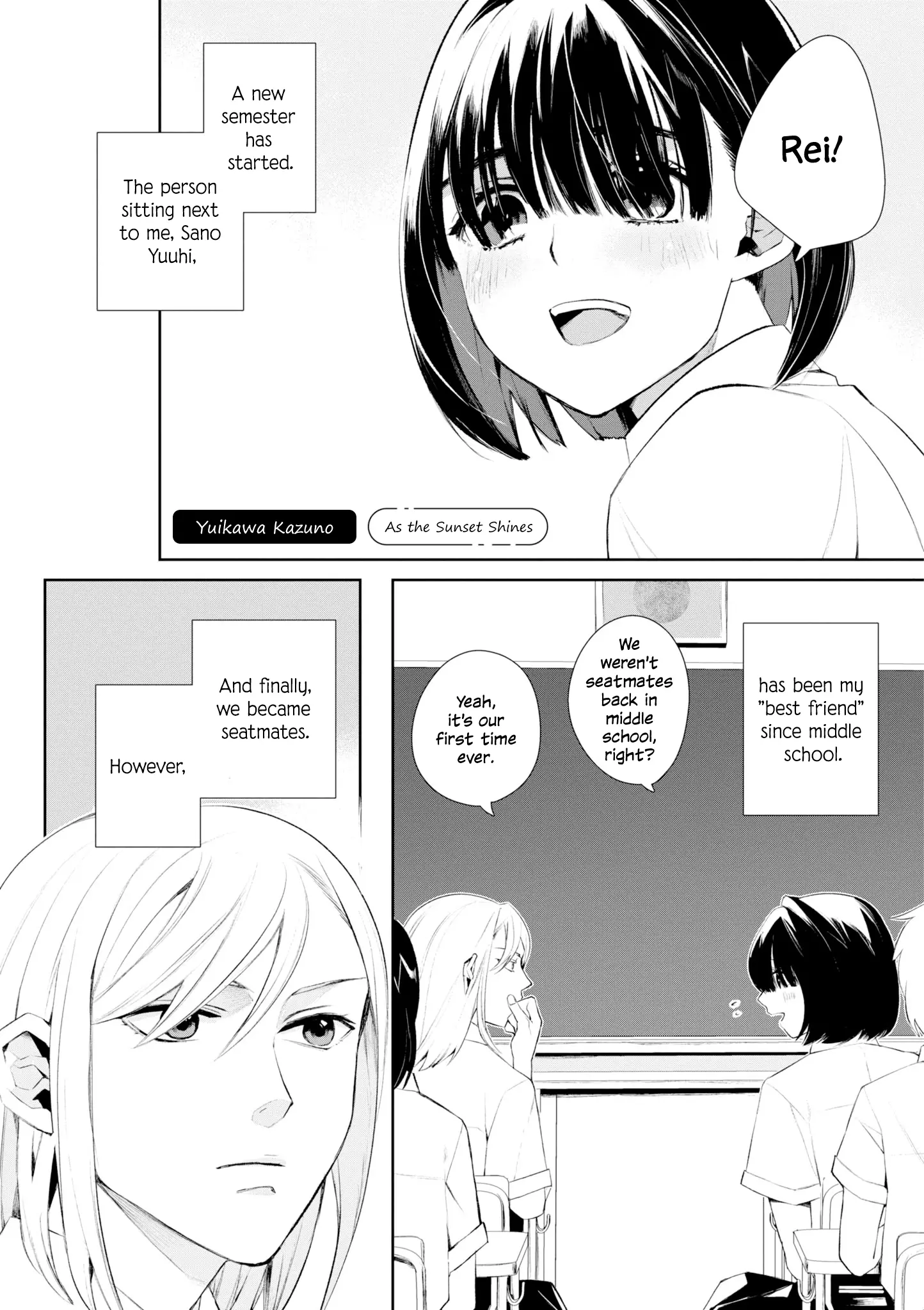 Tonari No Seki Ga Suki Na Hito Datta Gakusei Yuri Anthology - Vol.1 Chapter 7: As The Sunset (Yuuhi) Shines (Yuikawa Kazuno)