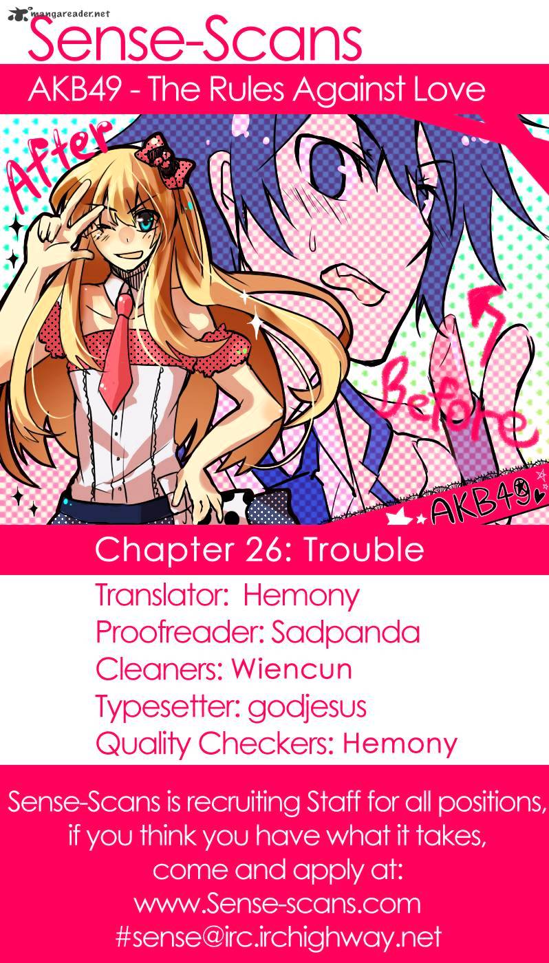 Akb49 - Renai Kinshi Jourei - Chapter 26 : Trouble