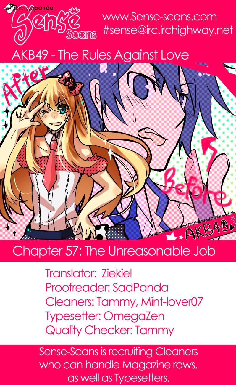 Akb49 - Renai Kinshi Jourei - Chapter 57 : The Unreasonable Job