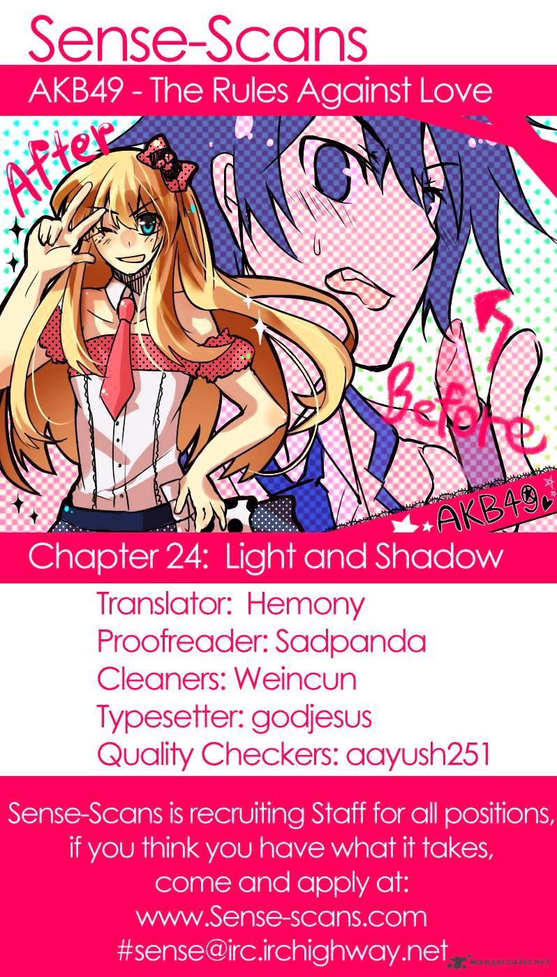 Akb49 - Renai Kinshi Jourei - Chapter 24 : Light And Shadow