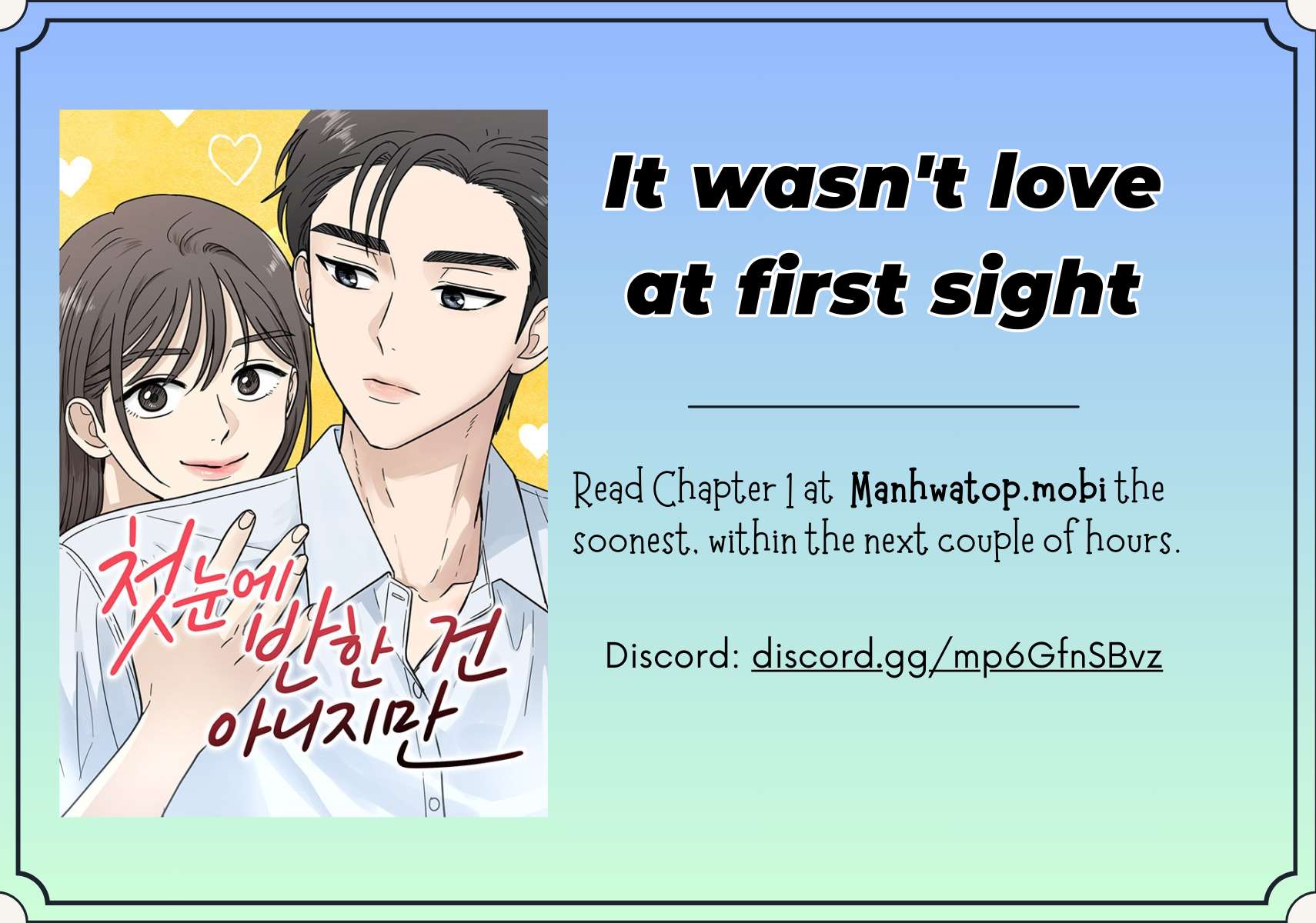 It Wasn’t Love At First Sight - Chapter 0