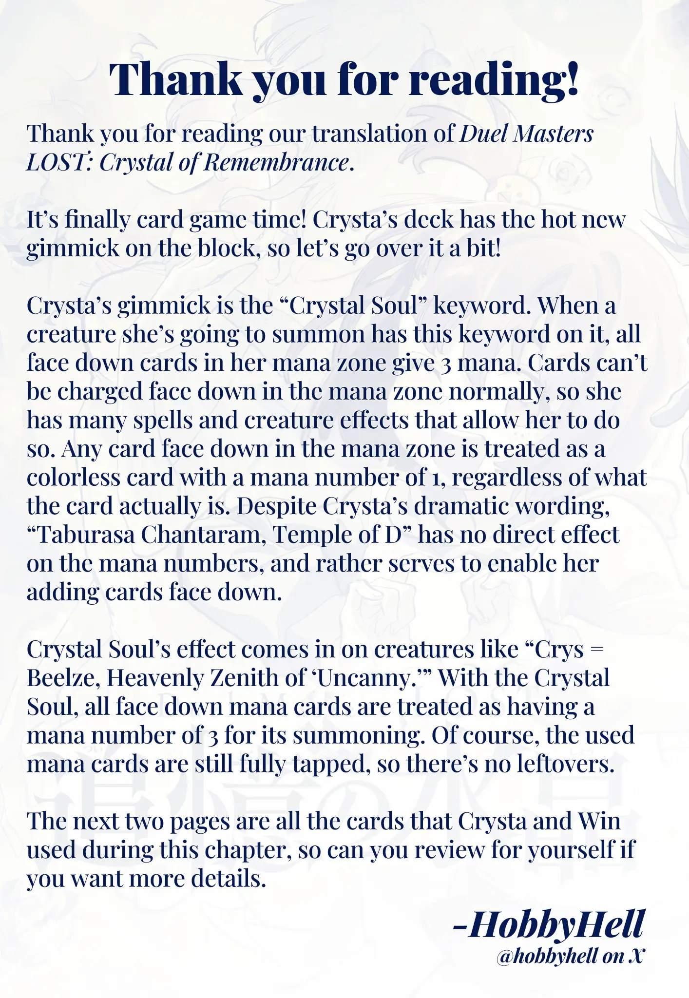 Duel Masters Lost: Crystal Of Reminiscence - Chapter 5: Chapter 5