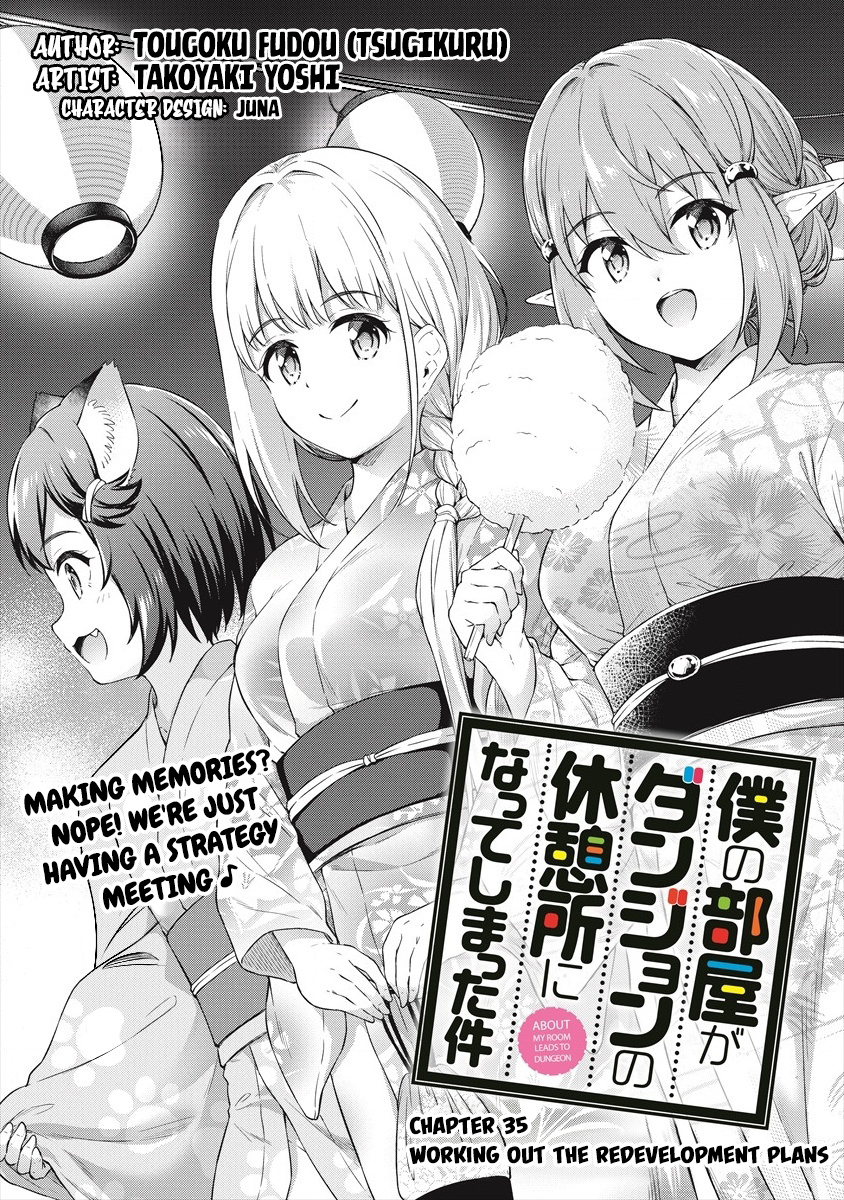 Boku No Heya Ga Dungeon No Kyuukeijo Ni Natteshimatta Ken - Vol.6 Chapter 35: Working Out The Redevelopment Plans