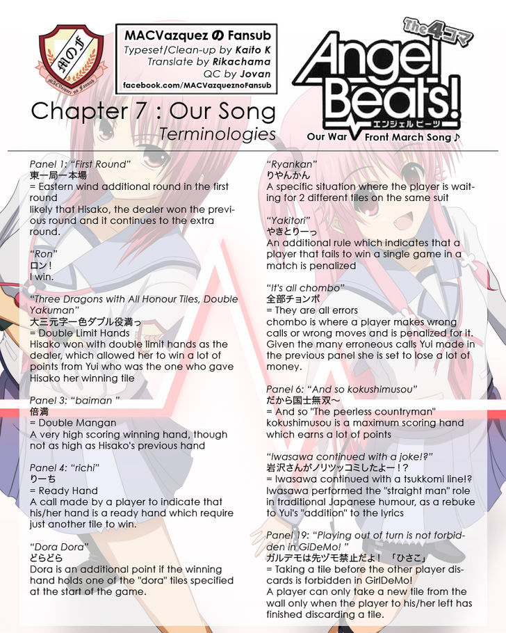 Angel Beats! The 4-Koma - Bokura No Sensen Koushinkyoku - Vol.1 Chapter 7