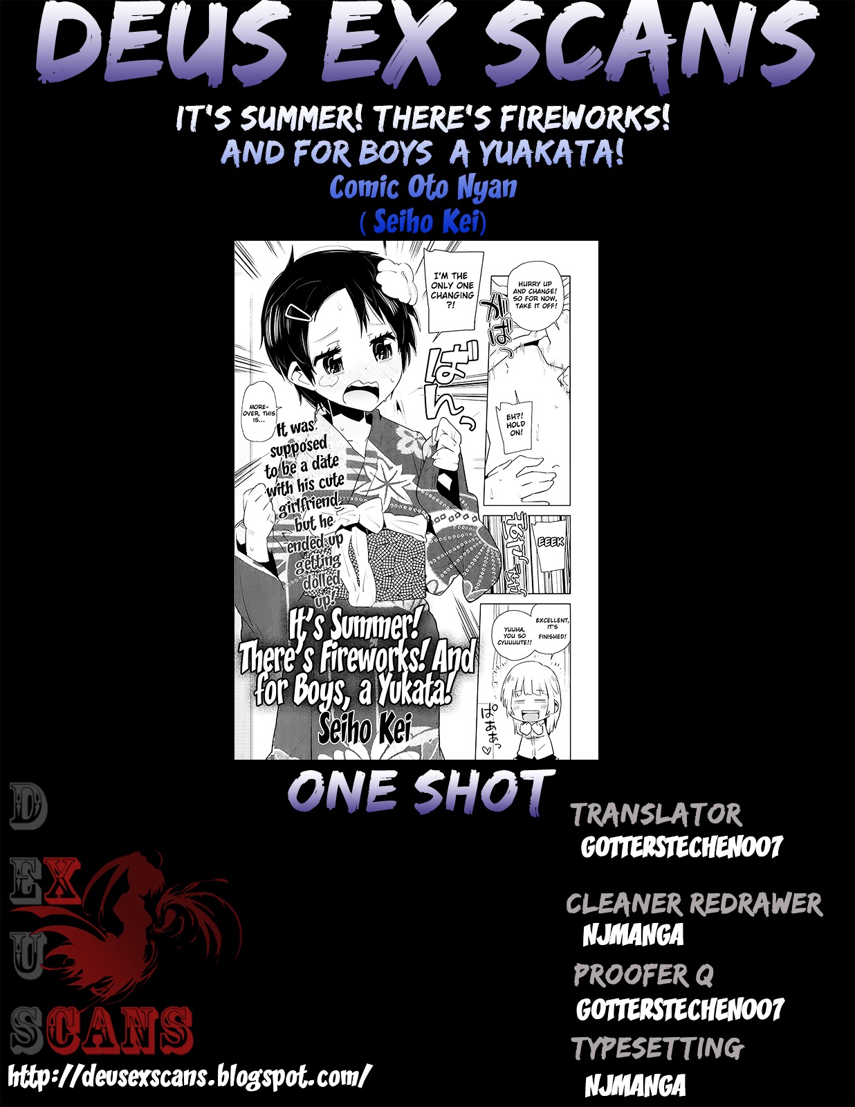 It's Summer! There's Fireworks! And For Boys, A Yukata! - Chapter 0 : [Oneshot]