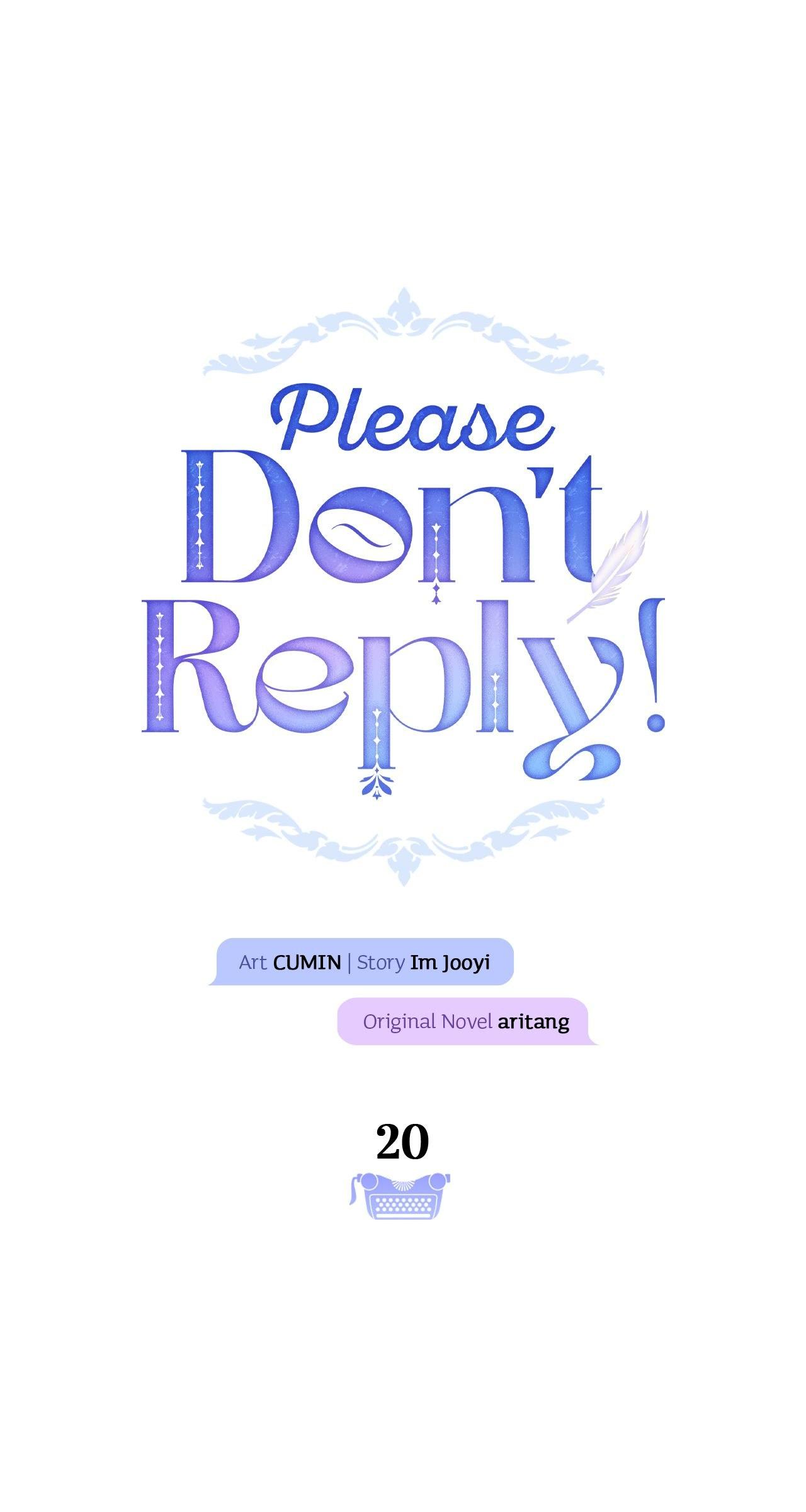 Please Don’t Reply! - Chapter 20