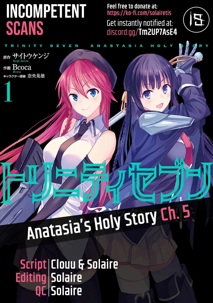 Trinity Seven: Anastasia Holy Story - Chapter 5: Anatasia And The Young Girl's Smile