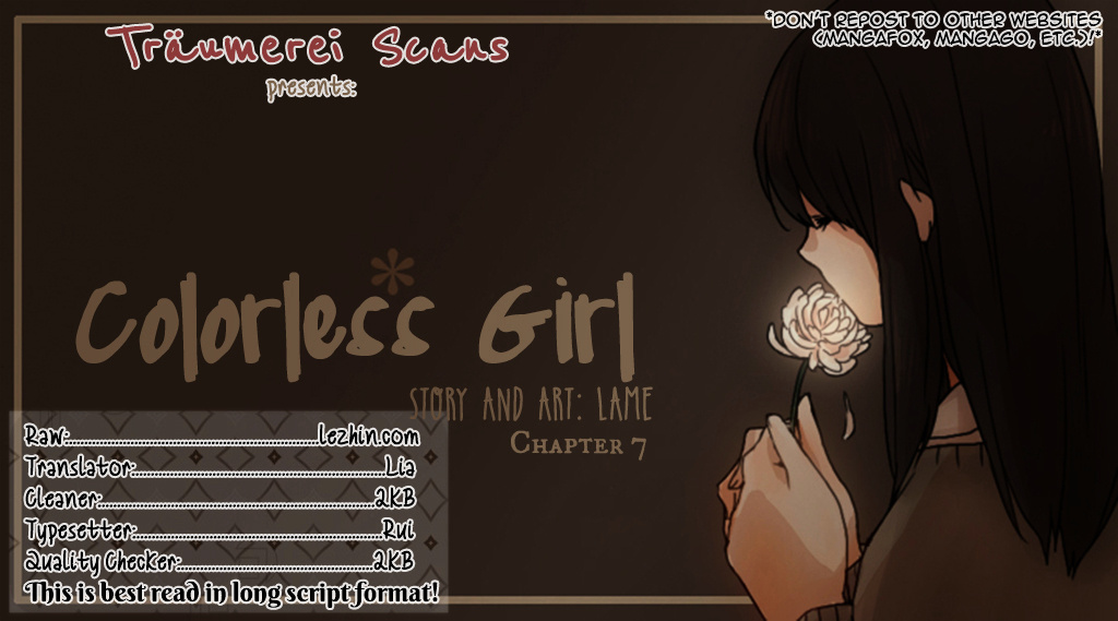 Colorless Girl - Chapter 7 : Wednesday, June 5Th (2)