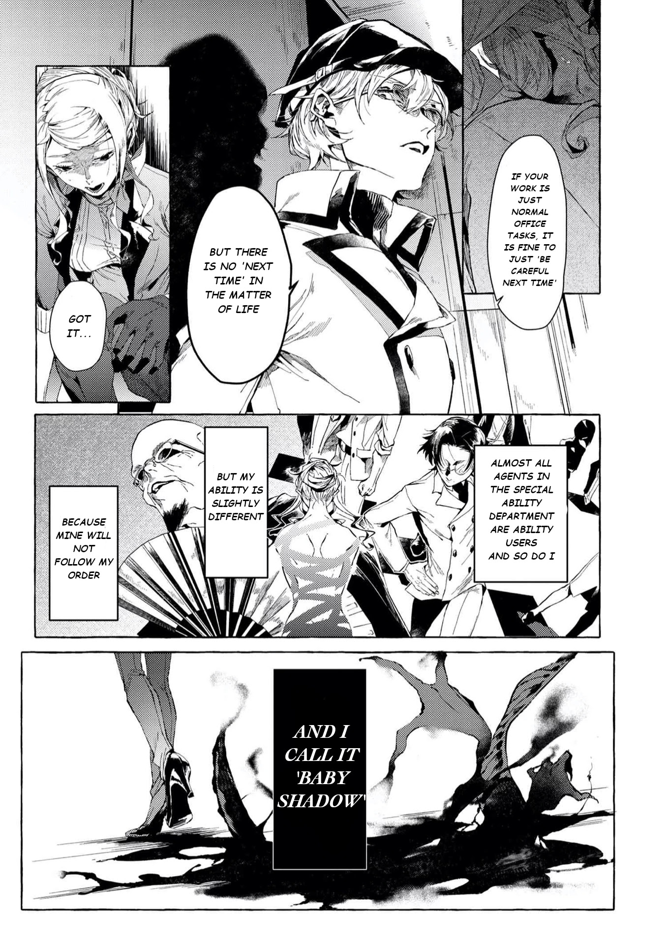 Bungou Stray Dogs Gaiden: Ayatsuji Yukito Vs. Kyougoku Natsuhiko - Chapter 5.1: Act 4: Justice Department/Morning/Sunny ①