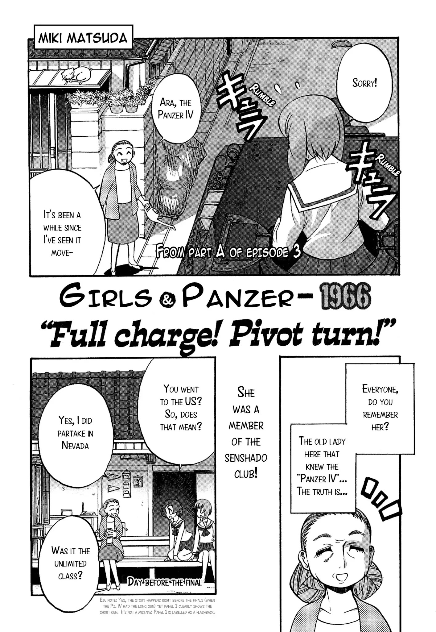 Girls & Panzer - Comic Anthology - Vol.1 Chapter 13: +14: Girls Und Panzer – 1966 – "Full Charge! Pivot Turn!"