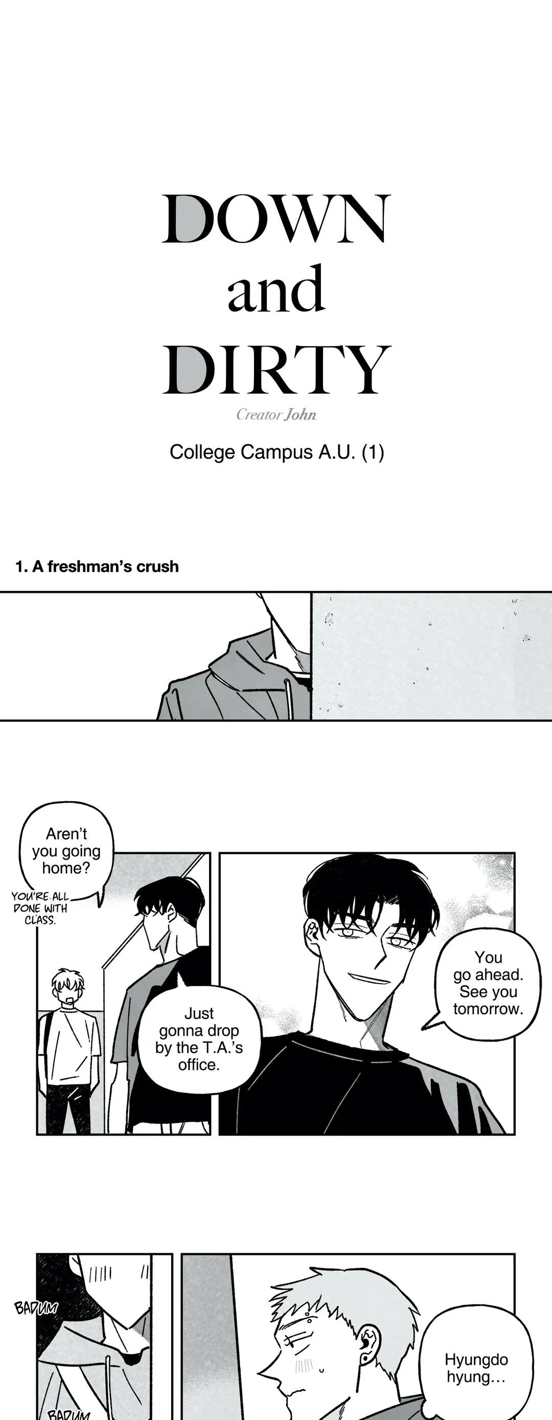 Down And Dirty - Side Story: Campus Au (1) : A Freshman's Crush