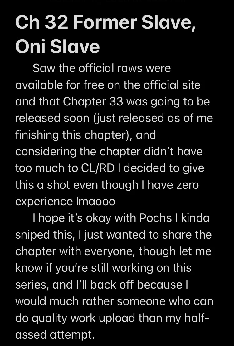 I'm A Former Slave, But I Tried To Buy An Oni Slave Who I Later Found To Have Too Much Energy So I Want To Throw Him Away... - Chapter 32